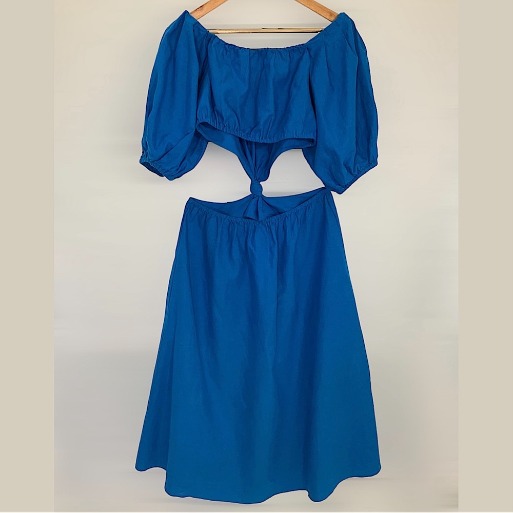 FARM Rio Blue Off-Shoulder Dress - Picture 3 of 11